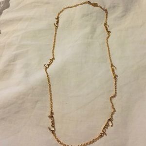 Coach script gold necklace